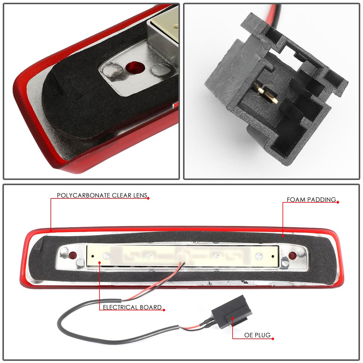2006-2010 Jeep Commander LED 3rd Brake Light - Red - Image 4