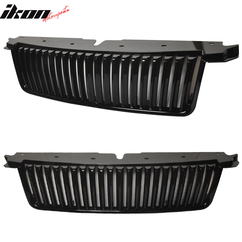 2006-2010Â Ford Explorer Vertical Style Black Front Bumper Grille ABS - Image 2