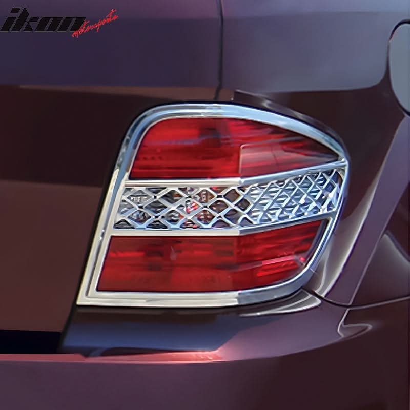 2006-2011 Benz ML Class W164 Chrome 2PCS Tail Lights Bezel Covers ABS - Image 2
