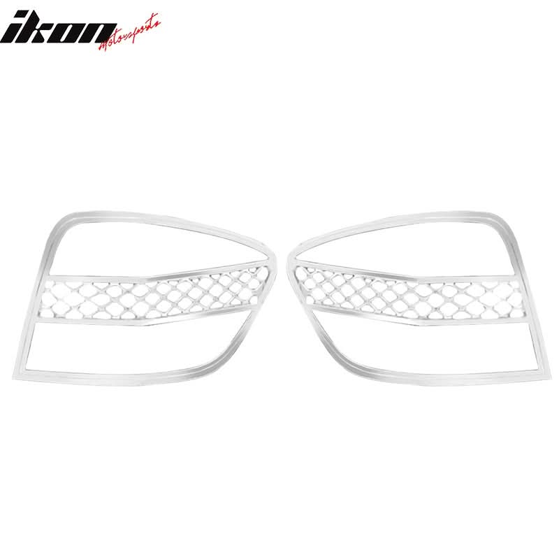 2006-2011 Benz ML Class W164 Chrome 2PCS Tail Lights Bezel Covers ABS - Image 3