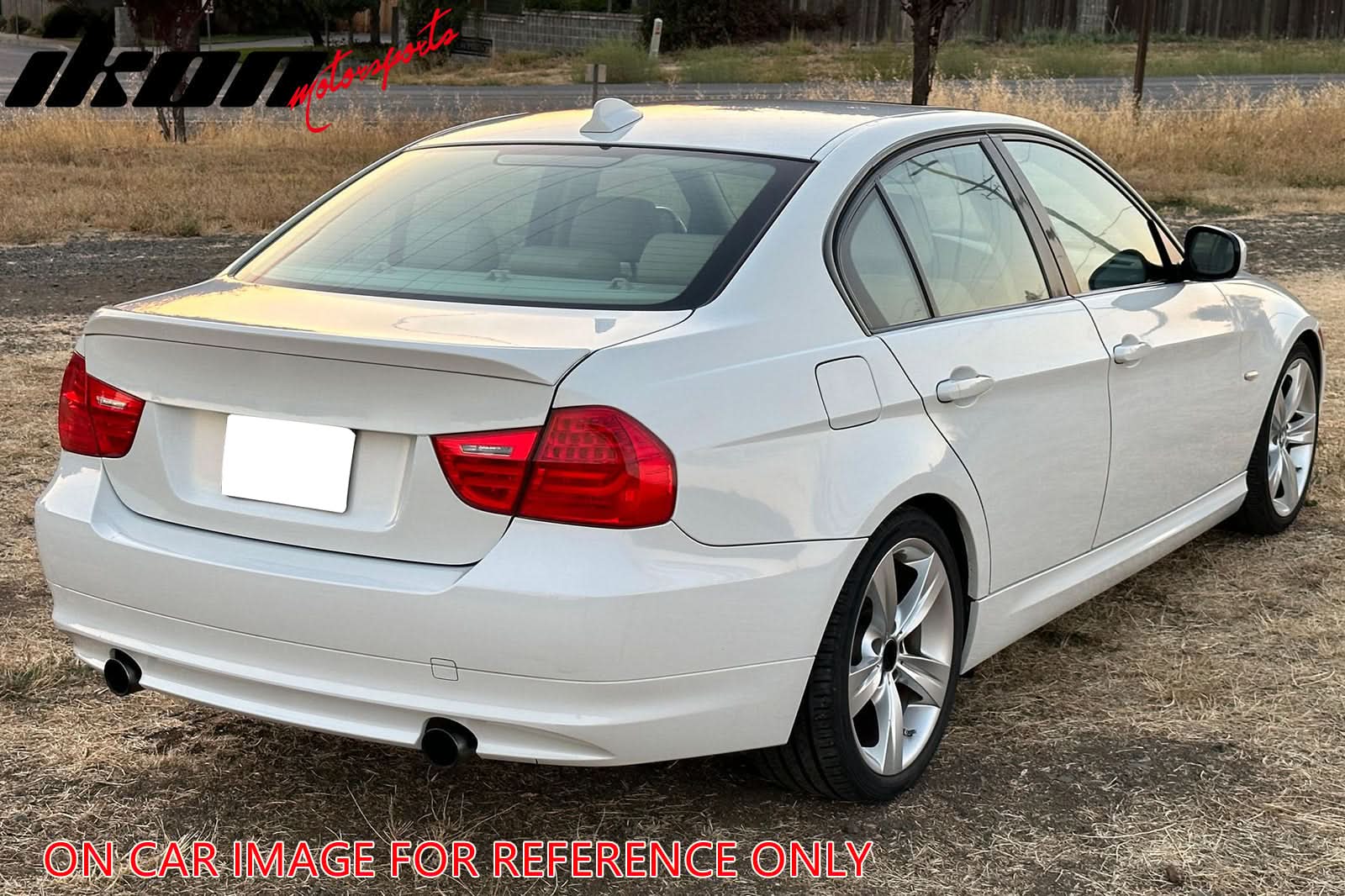 2006-2011 BMW E90 3-Series Trunk Spoiler OE Style Fiberglass Rear Wing - Image 3