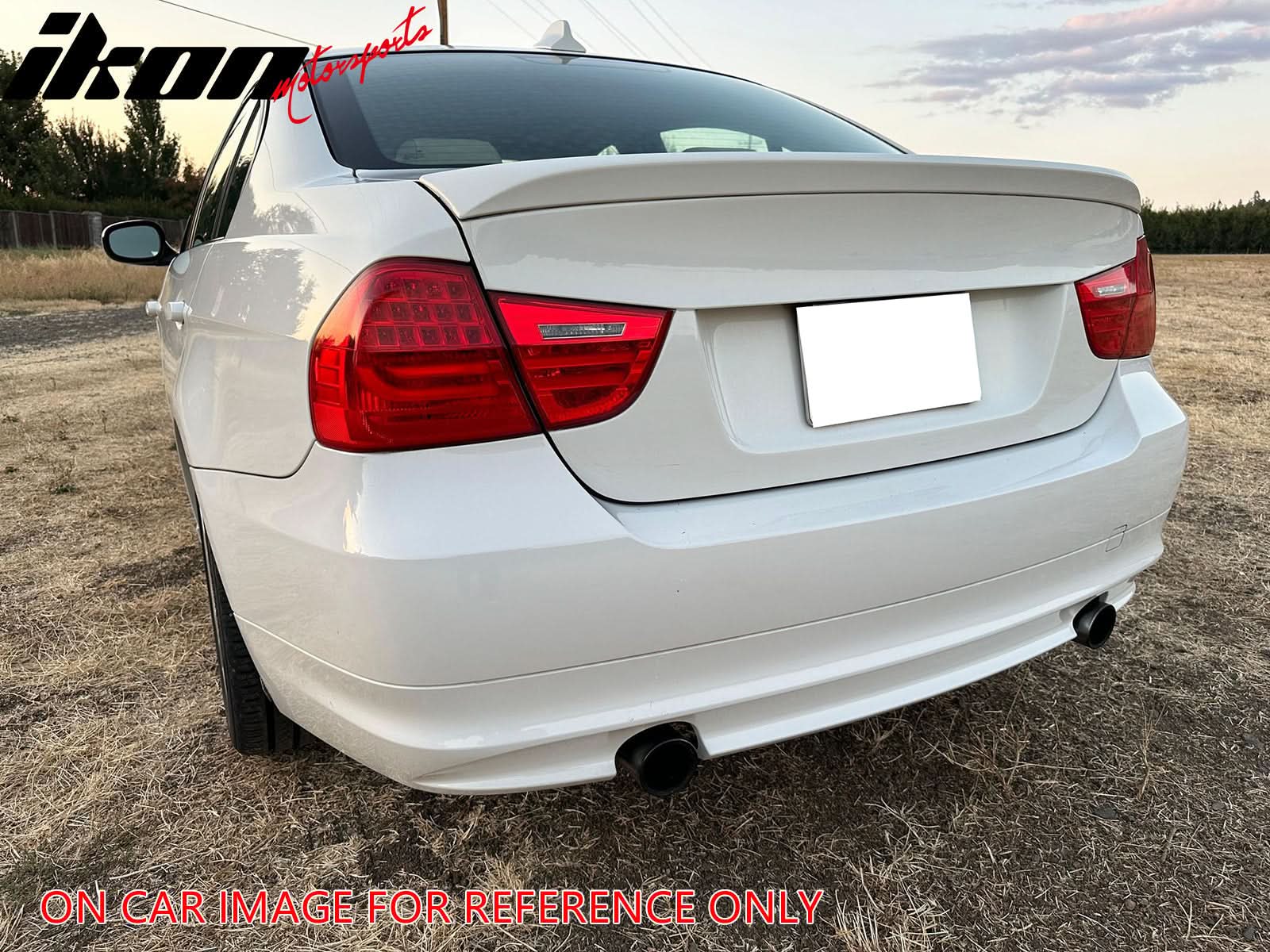 2006-2011 BMW E90 3-Series Trunk Spoiler OE Style Fiberglass Rear Wing - Image 4