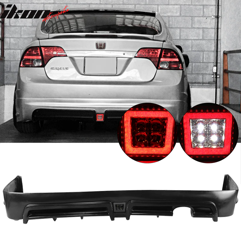 2006-2011 Honda Civic Sedan Rear Lip Spoiler PP LED 3RD Brake Lamp - Image 9