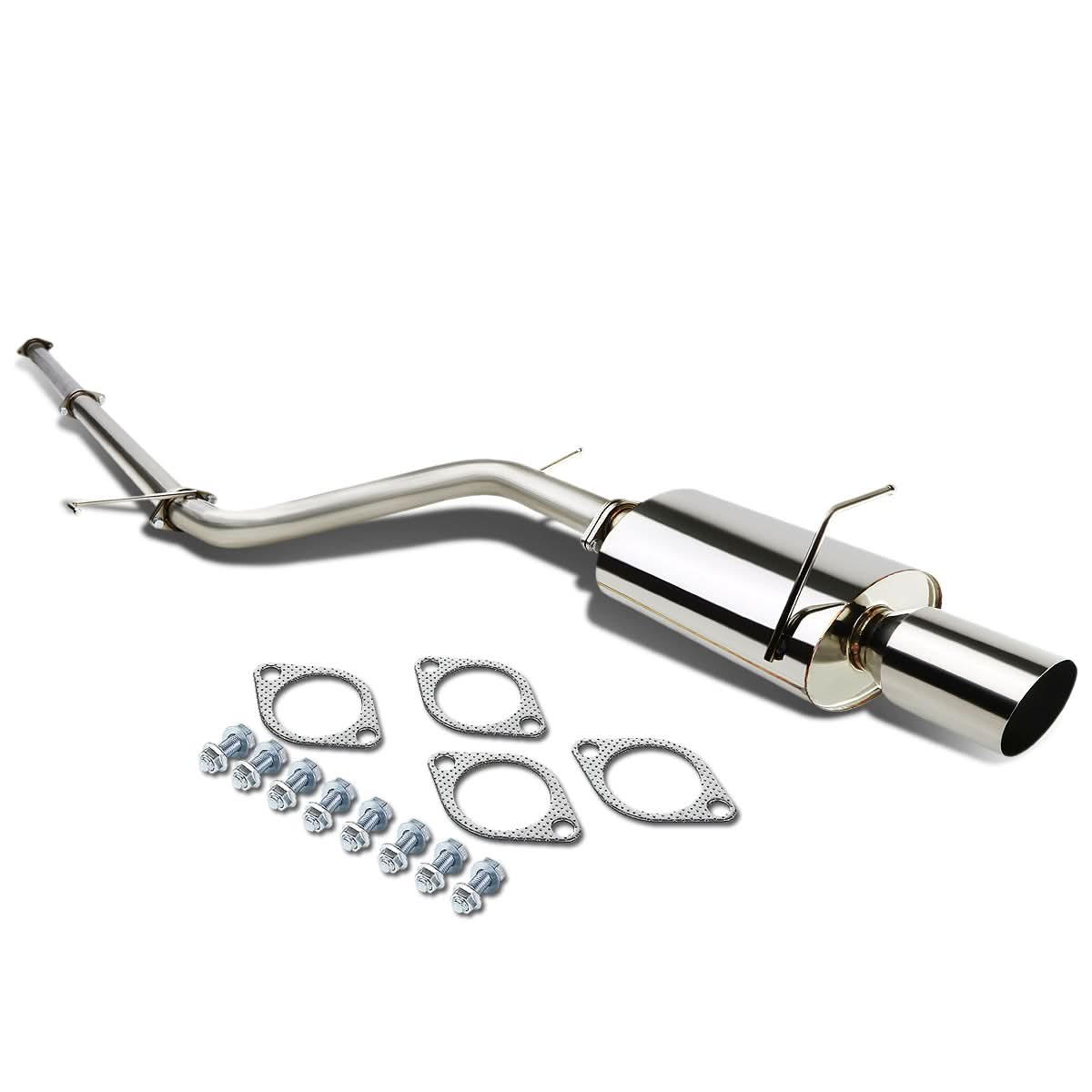 2006-2012 Mitsubishi Eclipse Single Tip Catback Exhaust Stainless Steel - Image 3