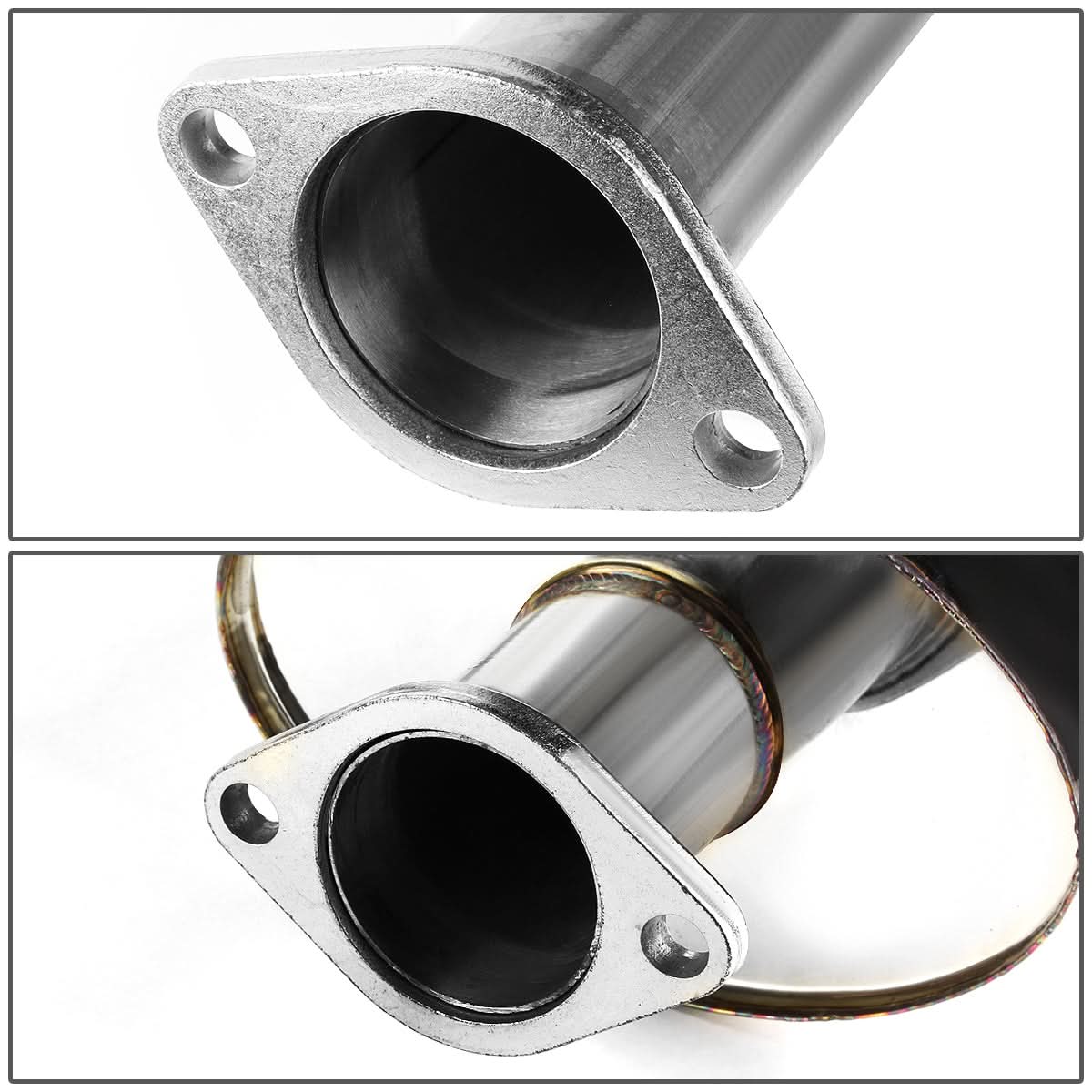 2006-2012 Mitsubishi Eclipse Single Tip Catback Exhaust Stainless Steel - Image 5