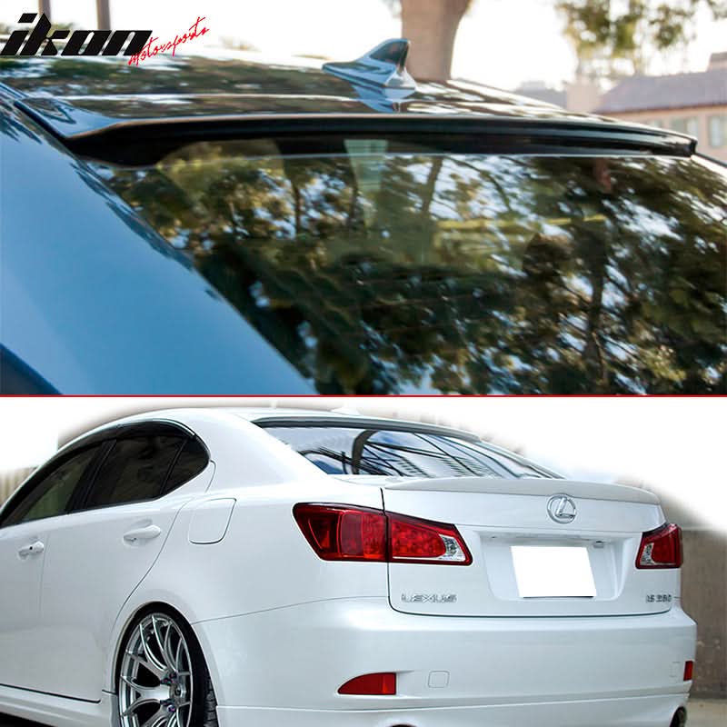2006-2013 Lexus IS250 350 OE Style #202 Black Trunk & Roof Wing ABS - Image 2