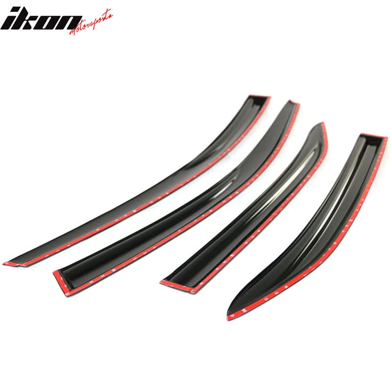 2007-2011 Toyota Camry Acrylic 4PC Window Visors Tape On Rain Guard - Image 12