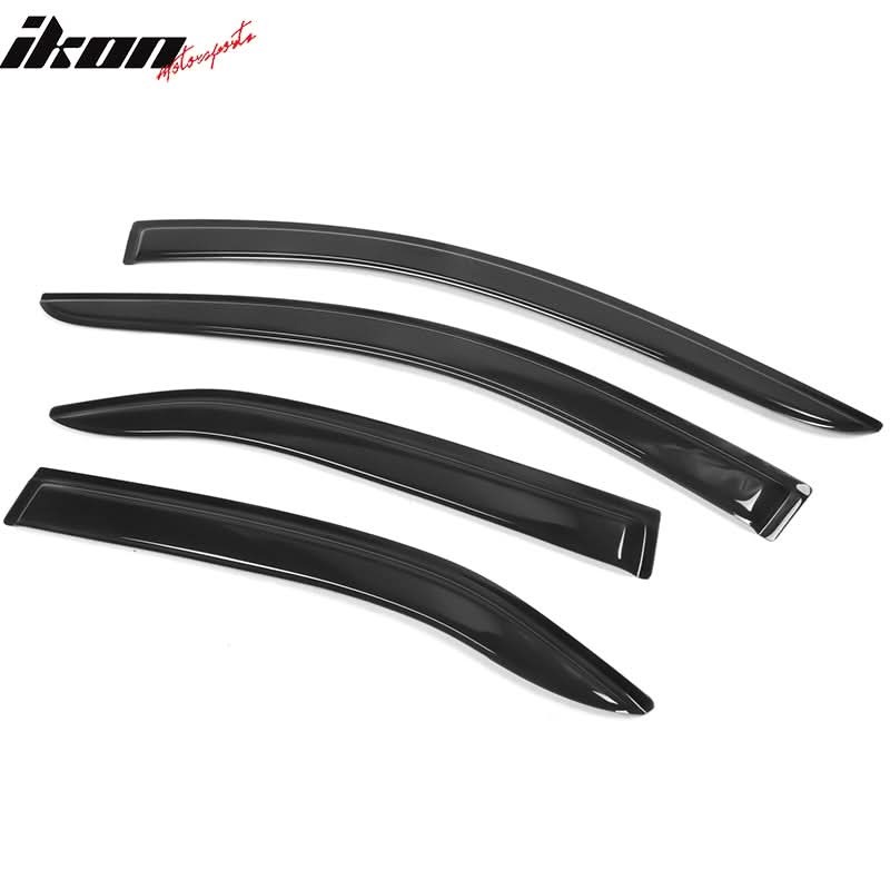 2007-2011 Toyota Camry Acrylic 4PC Window Visors Tape On Rain Guard - Image 3