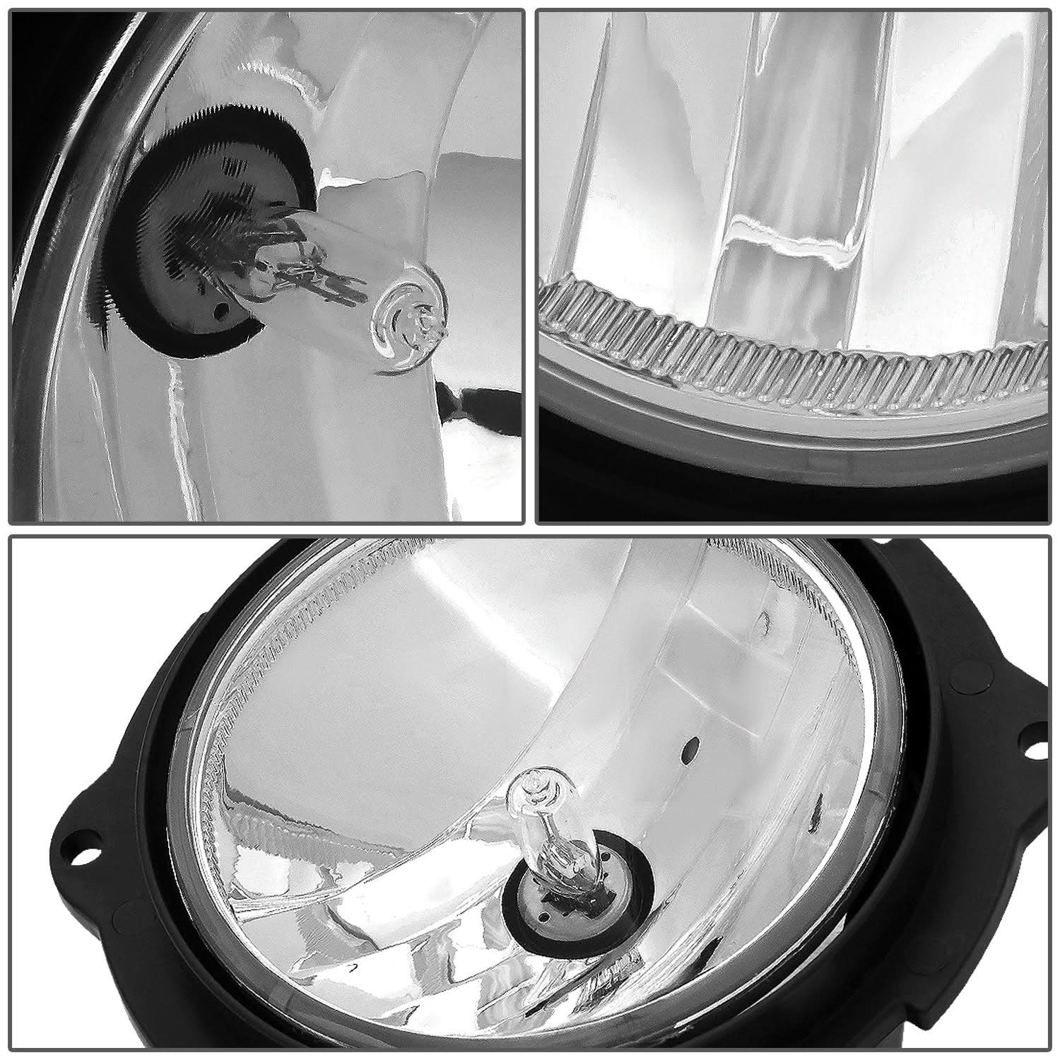 2007-2012 Ford Escape Fog Lights with Switch - Chrome/Clear - Image 4