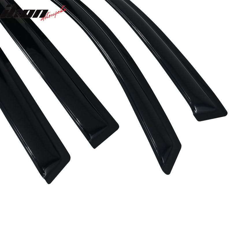 2007-2013 Acura MDX Visor Windows Rain Guard Acrylic Slim Style Smoke - Image 6