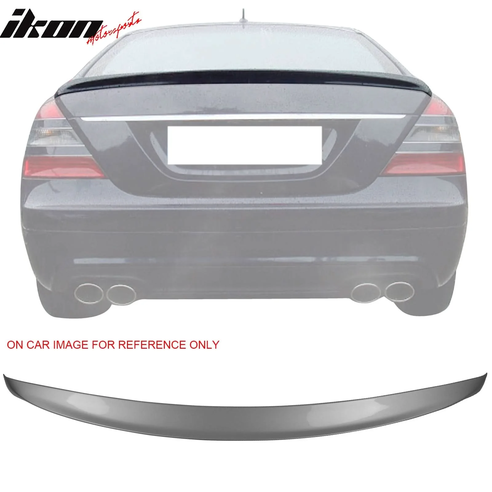 2007-2013 Benz S-Class W221 4Door AMG Style Rear Trunk Spoiler ABS - Image 4