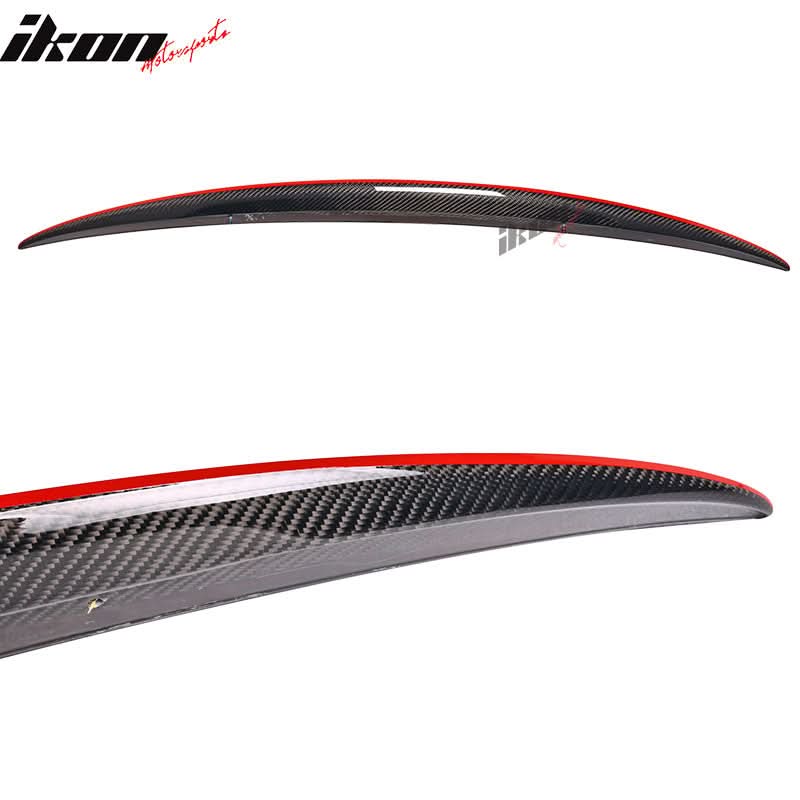 2007-2013 BMW E93 3 Series Convertible 2Dr Red Line CF Trunk Spoiler - Image 2