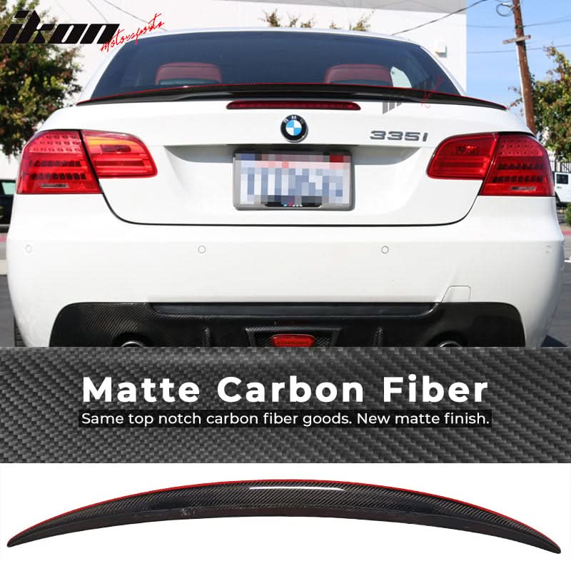 2007-2013 BMW E93 3 Series Convertible 2Dr Red Line CF Trunk Spoiler - Image 4