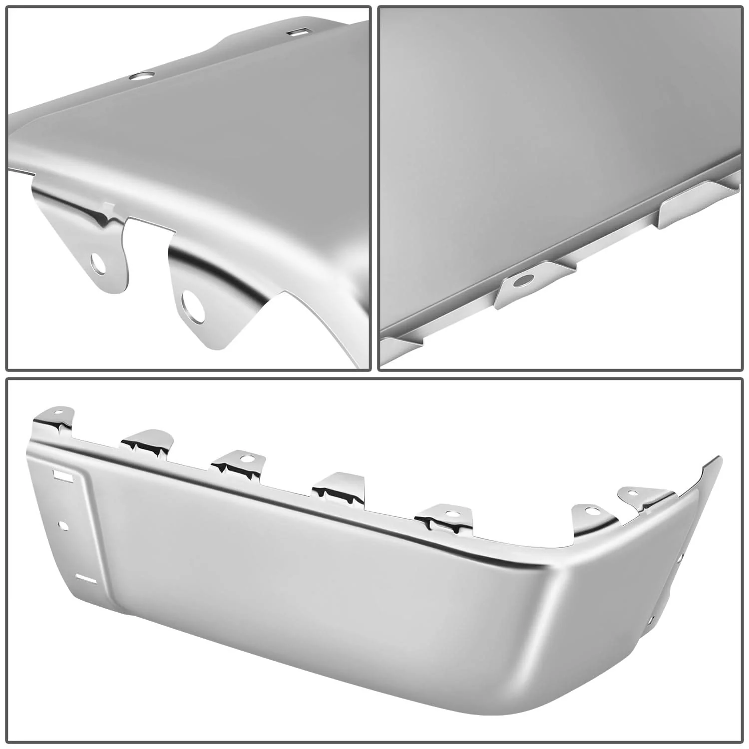 2007-2013 Chevrolet Silverado GMC Sierra Rear Bumper Cover Chrome - Image 2