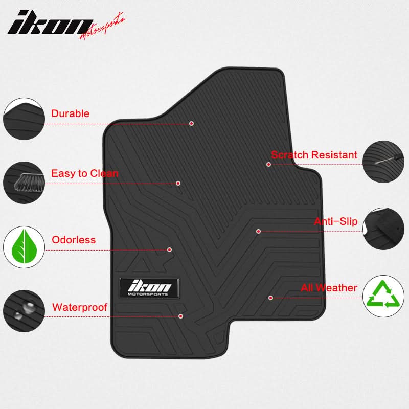 2007-2013 Chevy Silverado Latex Floor Mat All Weather Carpet 5PC - Image 3