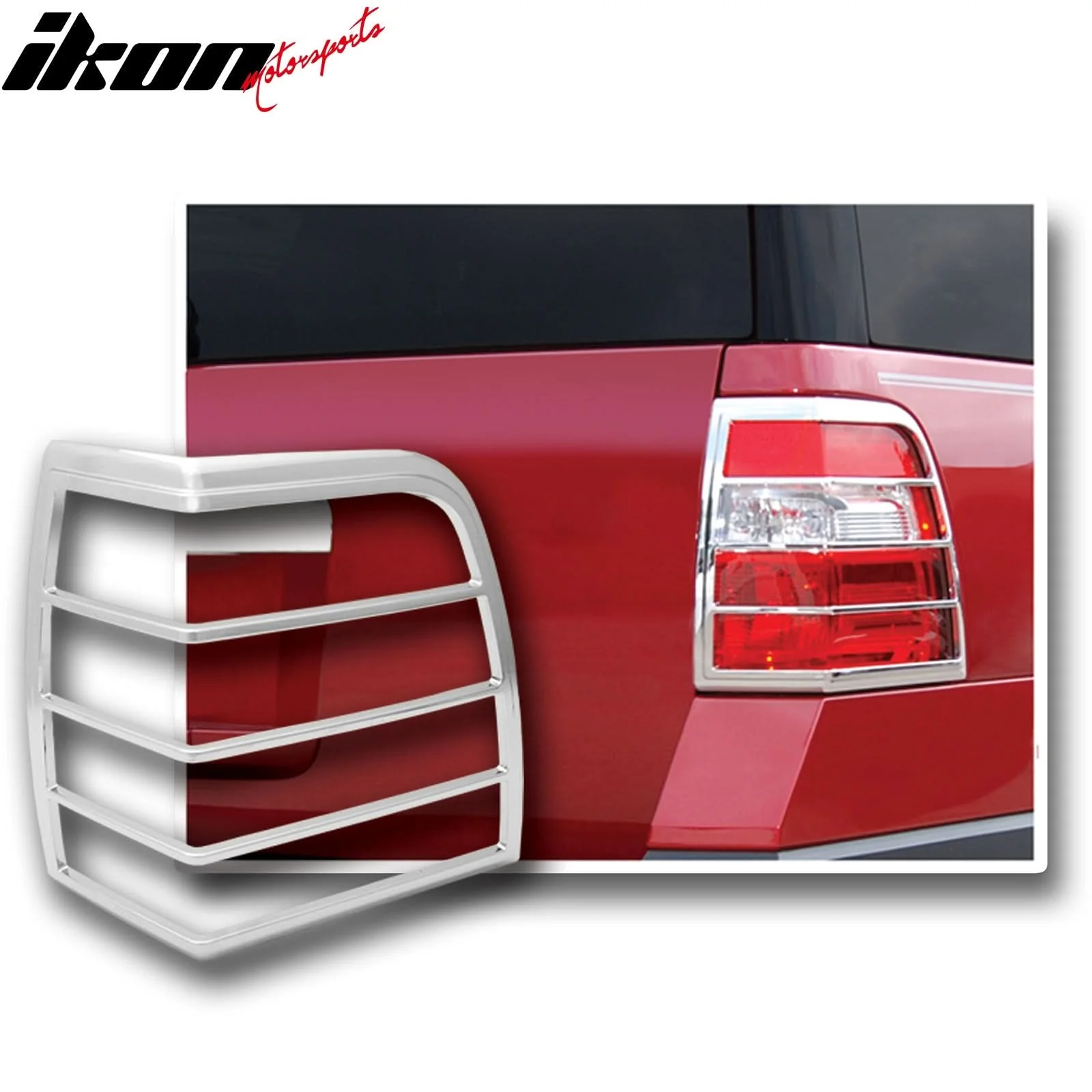 2007-2013 Ford Expedition Rear Taillight Lamps Frames Chrome ABS 2PCS - Image 2