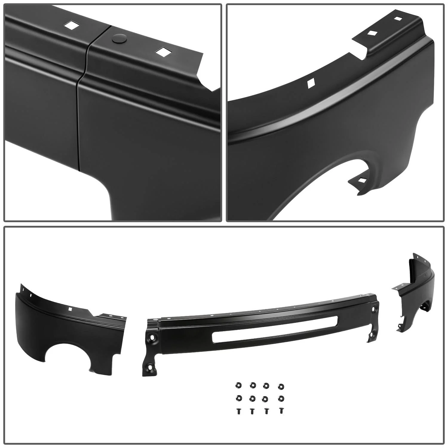 2007-2013 GMC Sierra Front Bumper Cover w/ Fog Lamps & Tow Package - Image 2