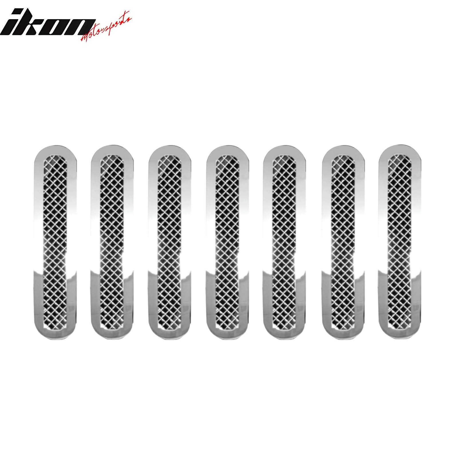 2007-2013 Jeep Wrangler Bumper Upper Mesh Grill Insert Stainless Steel - Image 2