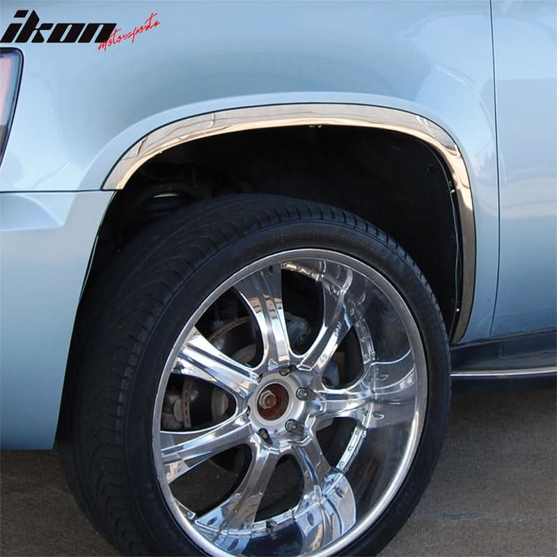 2007-2014 Chevrolet Tahoe/Yukon Polished Fender Flares Stainless Steel - Image 2