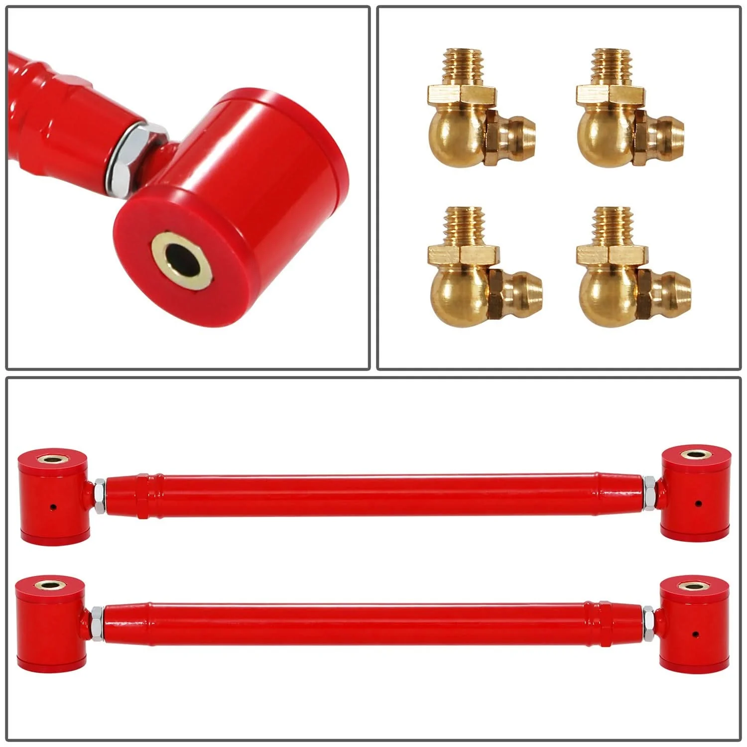 2007-2014 GM SUV Suburban Tahoe Red Rear Lower Control Arms - Image 3