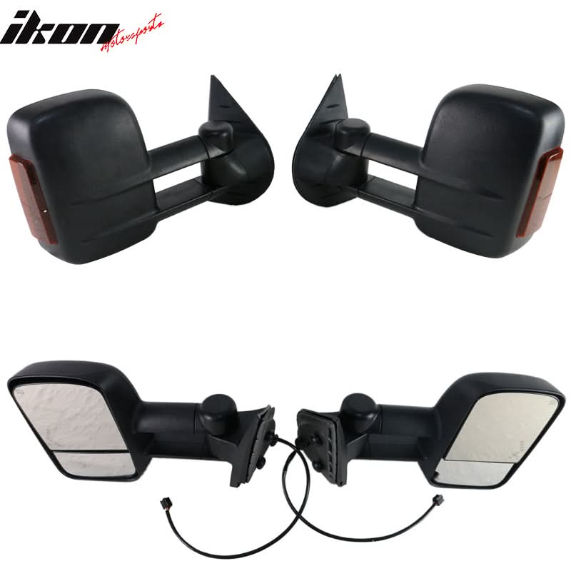 2007-2014Â Silverado Sierra Tow Mirrors Power Heated Signal Light Set - Image 4