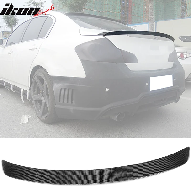 2007-2015 Infiniti G35 G25 G37 Q40 VIP Rear Trunk Spoiler Carbon Fiber - Image 3