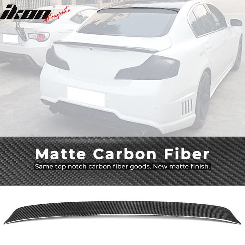 2007-2015 Infiniti G35 G25 G37 Q40 VIP Style Roof Spoiler Carbon Fiber - Image 6