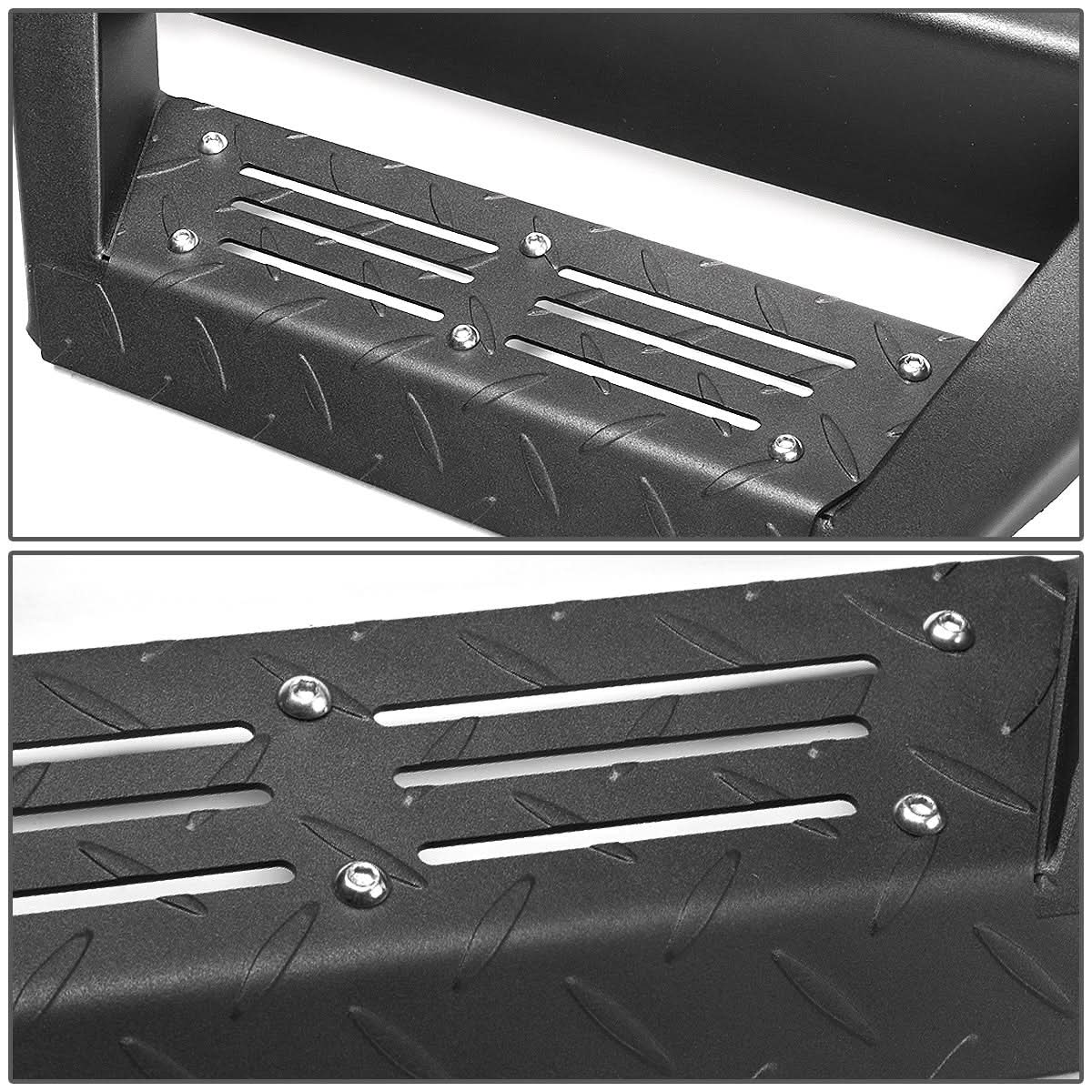 2007-2016 Jeep Wrangler 2-Door Step Down Nerf Bars - Black - Image 4