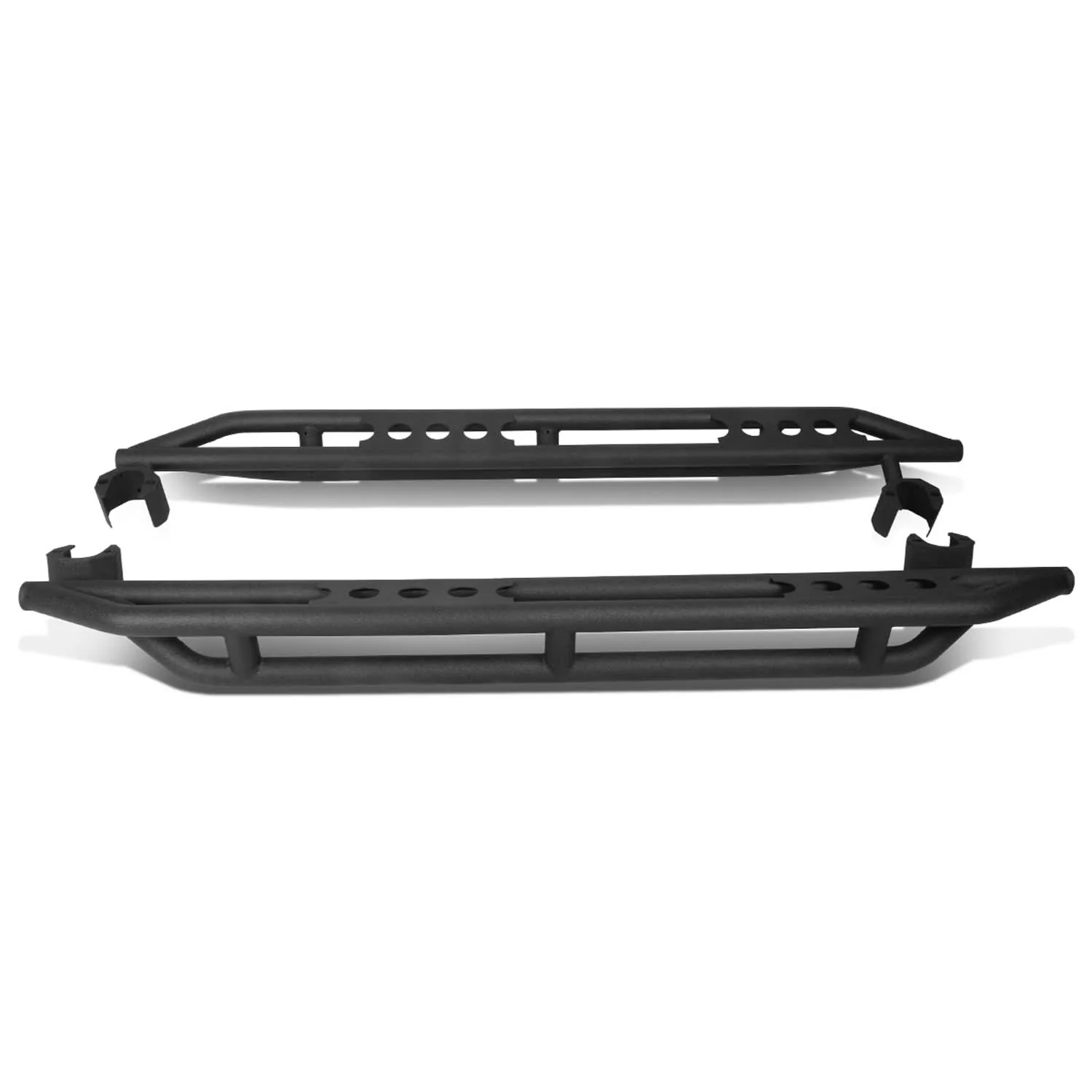 2007-2016 Jeep Wrangler JK 4DR Power Coated Black Nerf Bars - Image 3