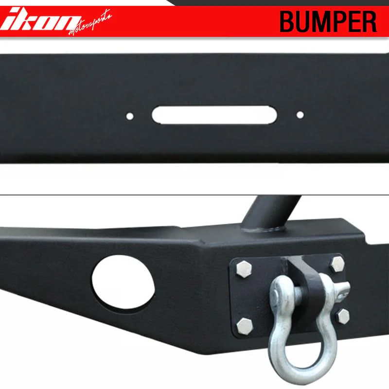2007-2017 Jeep Wrangler JK Front Bumper Guard Winch Plate Steel - Image 3