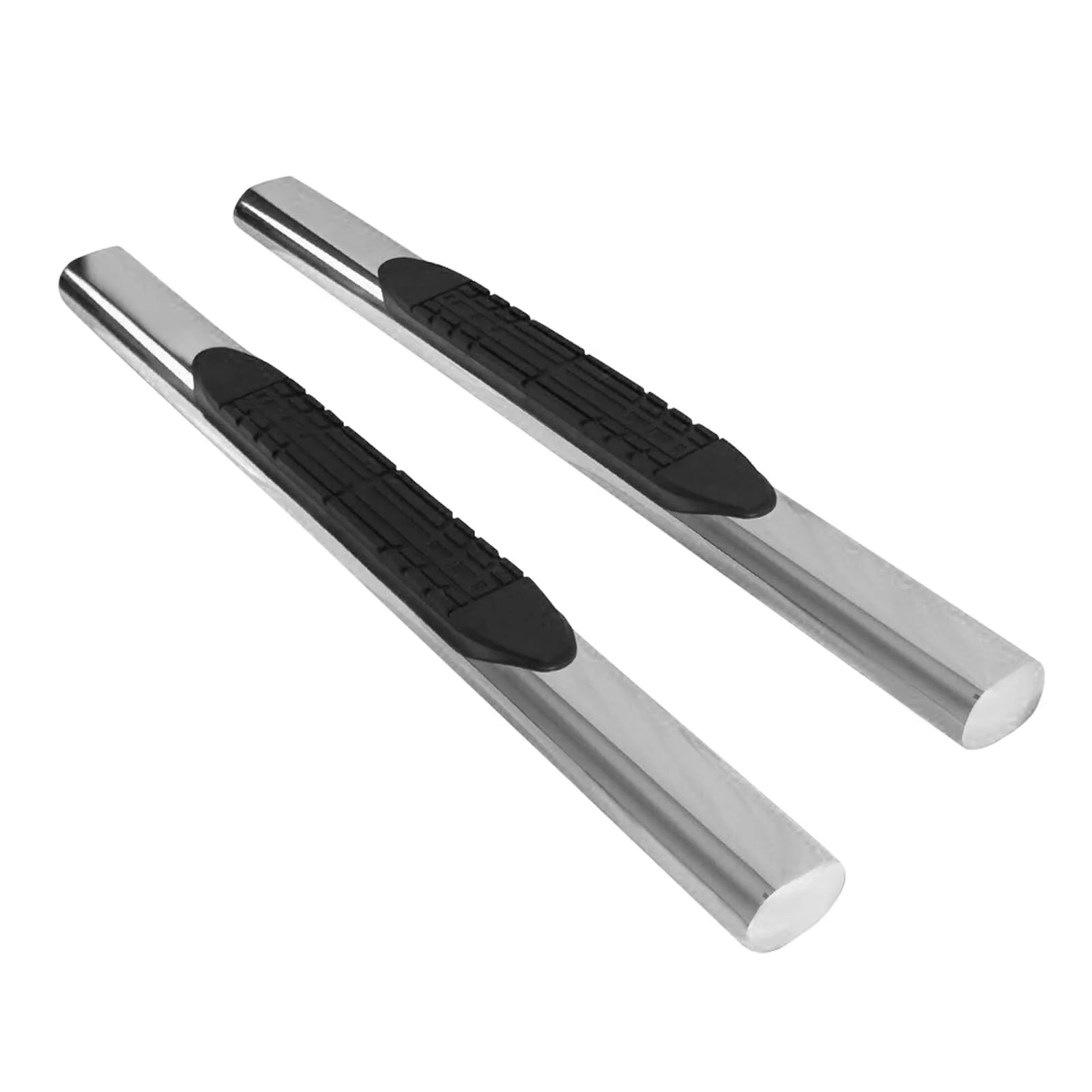 2007-2018 Jeep Wrangler JK 2Dr 4" Chrome Oval Running Board Stainless - Image 2