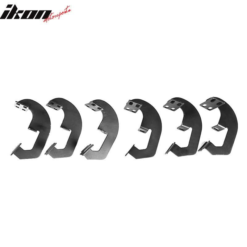 2007-2019 Chevy Silverado GMC Sierra IKON V1 Black Running Board Steel - Image 2
