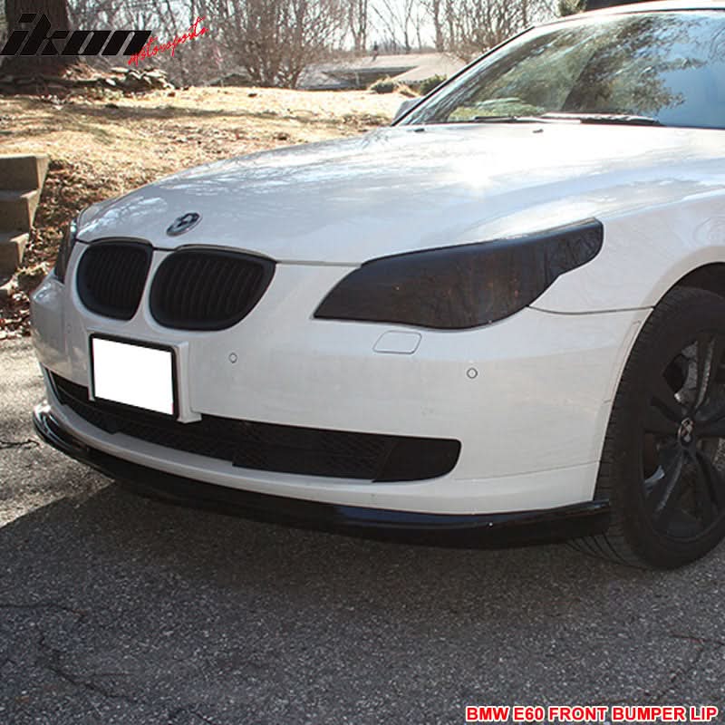 2008-2010 BMW E60 5 Series LCI H Style Unpainted Front Bumper Lip PU - Image 4