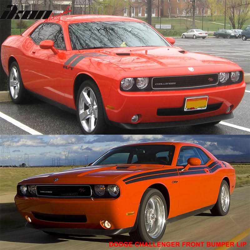 2008-2010 Dodge Challenger MDP Style Front Bumper Lip Spoiler PU - Image 2