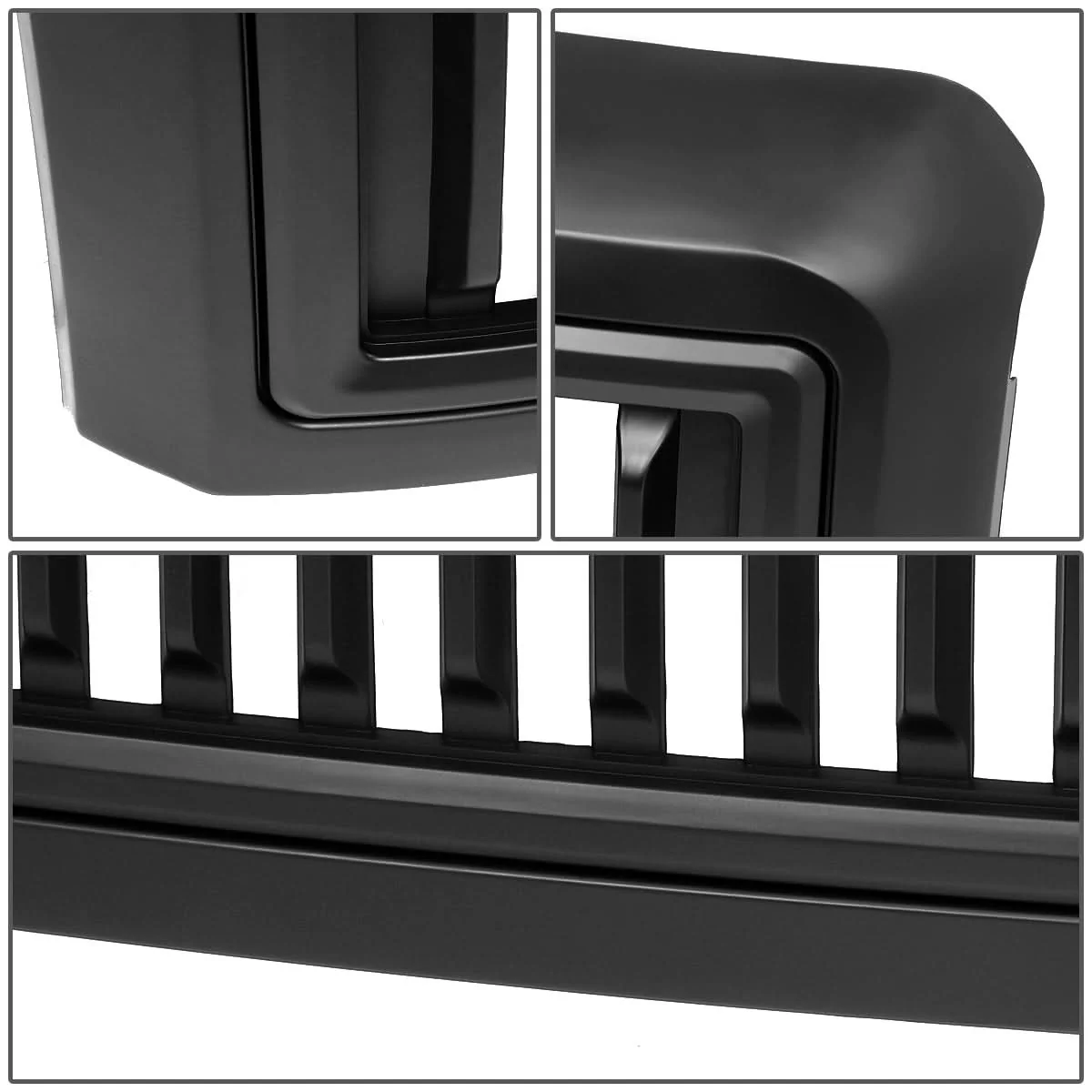 2008-2010 Ford F-250 F-350 F-450 F-550 Vertical Fence Grille Matte Black - Image 4
