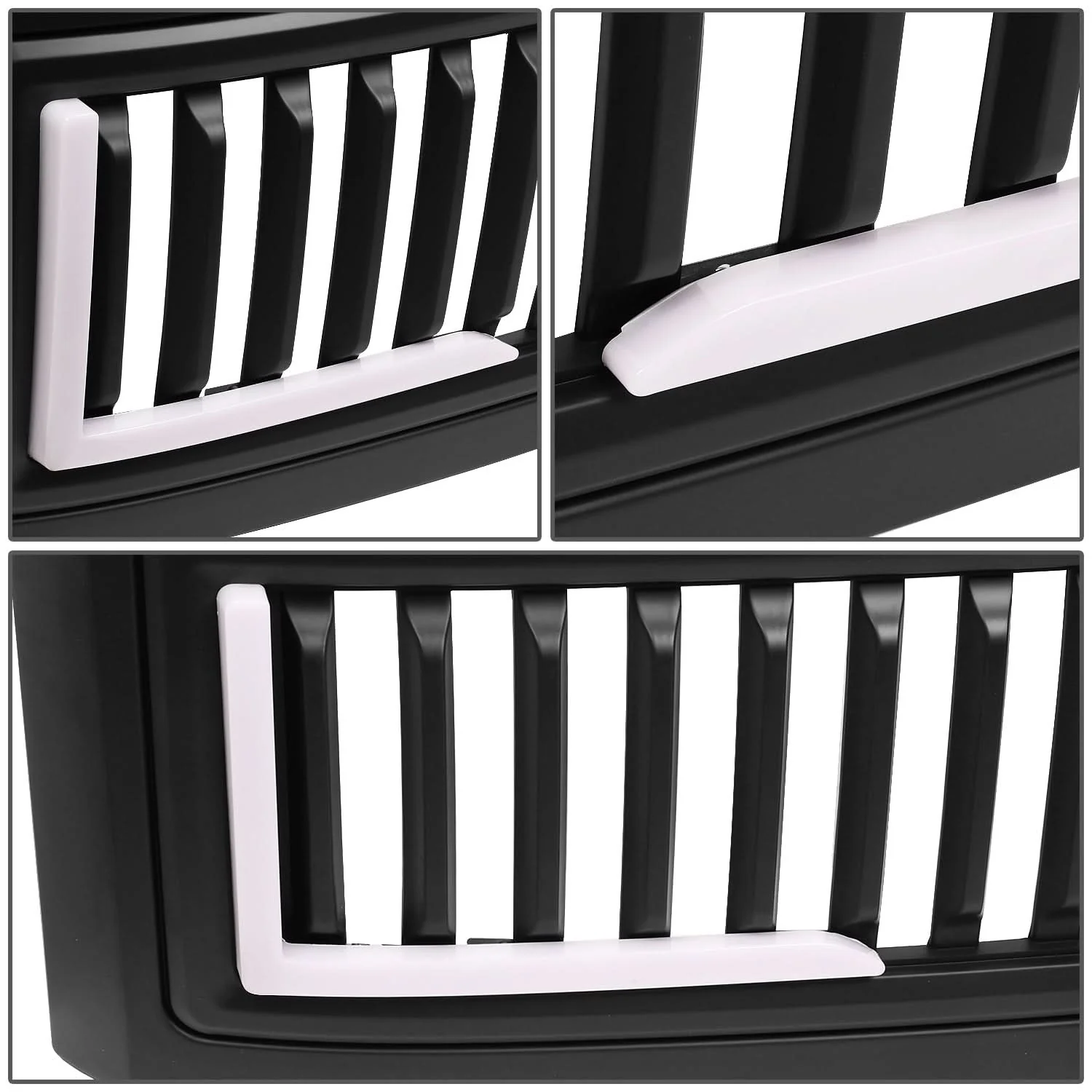 2008-2010 Ford F-250/F-350/F-450/F-550 Vertical Fence Style LED DRL Grille - Image 7