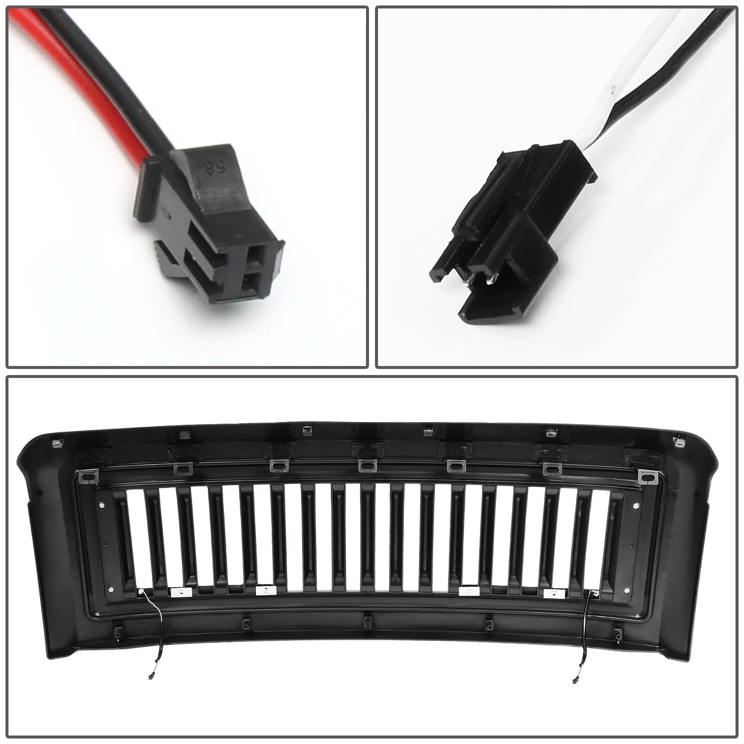2008-2010 Ford F-250/F-350/F-450/F-550 Vertical Fence Style LED DRL Grille - Image 9