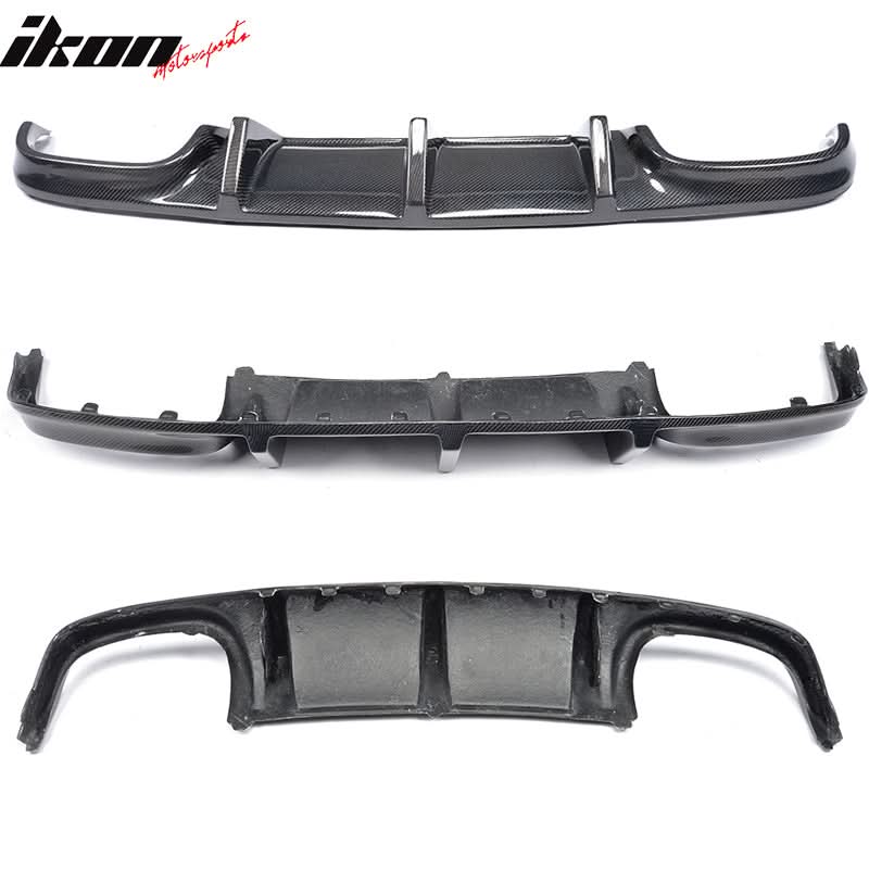 2008-2011 Benz C Class W204 C63 TMS Style Rear Diffuser Carbon Fiber - Image 4