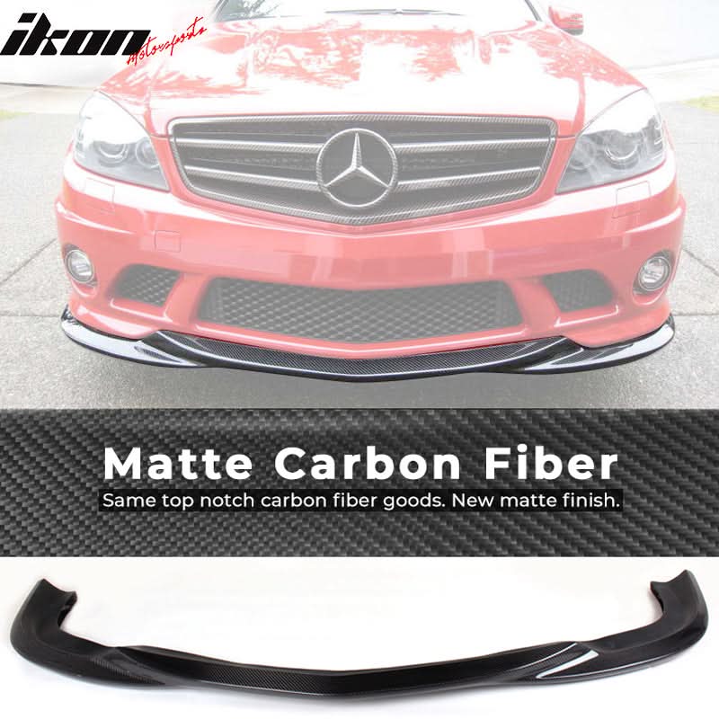 2008-2011 Benz C Class W204 GH Style Front Bumper Lip Carbon Fiber - Image 8
