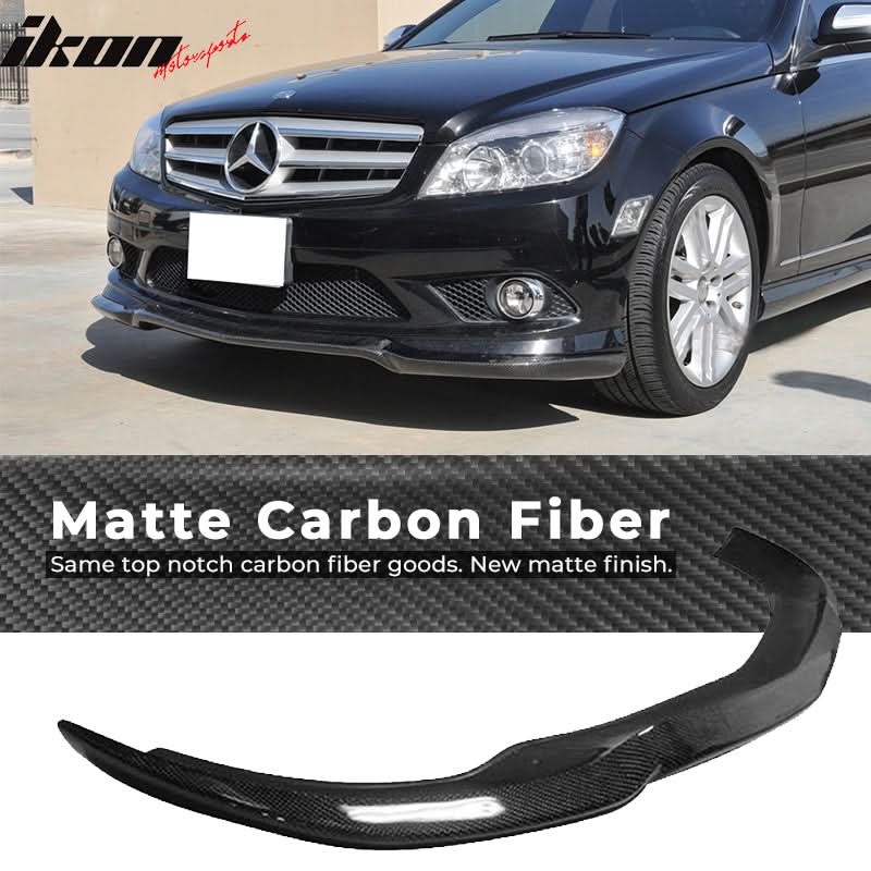 2008-2011 Benz W204 C-Class CS Style Front Bumper Lip Carbon Fiber CF - Image 7