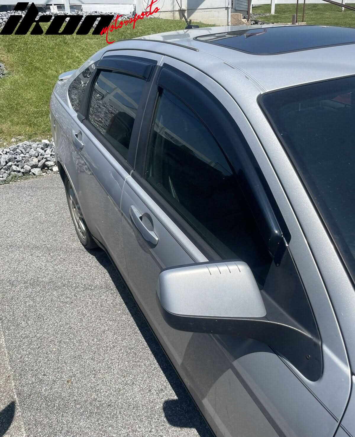 2008-2011 Ford Focus 4Door Acrylic 4PC Tape On Window Visors Guard - Image 21