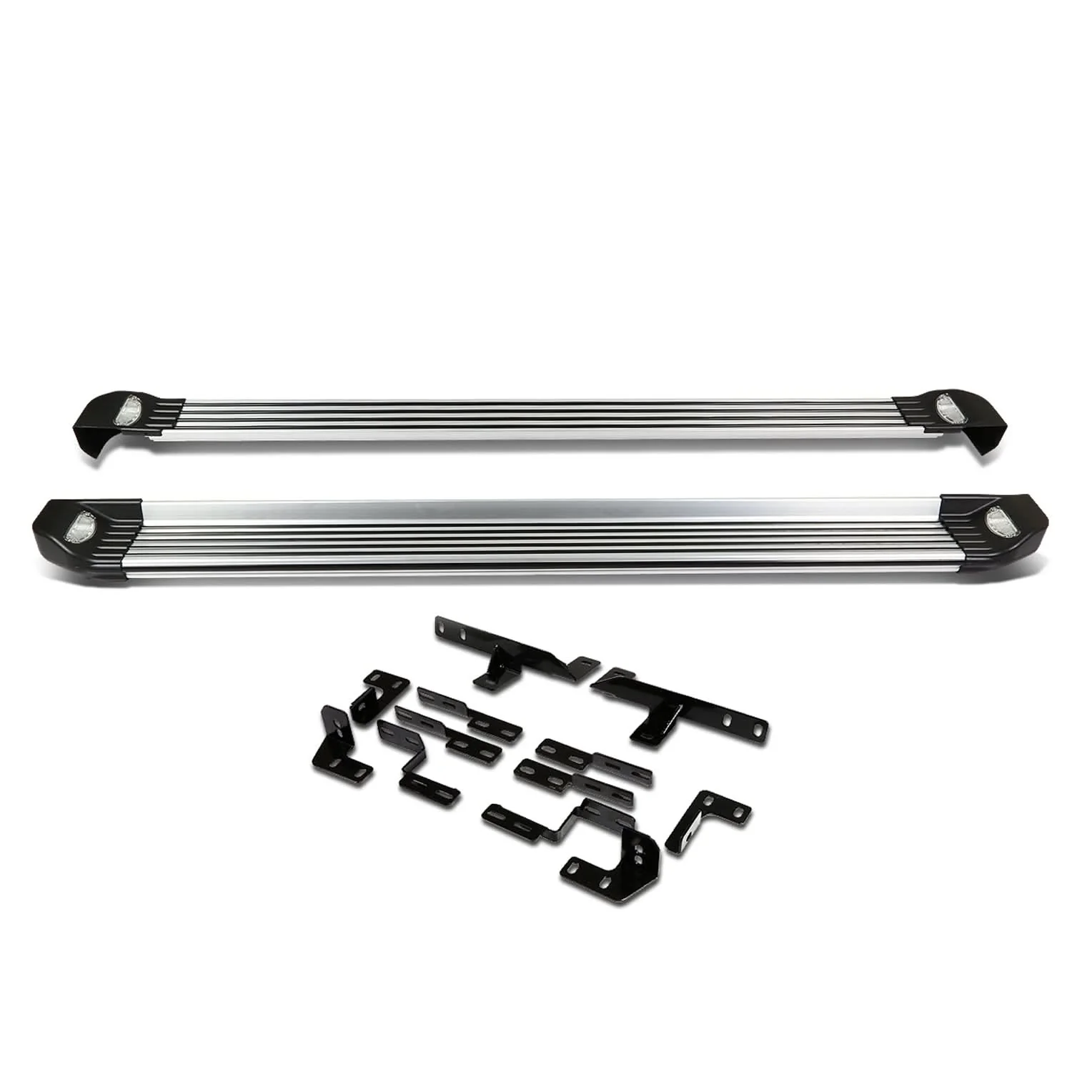 2008-2013 Toyota Highlander LED Running Boards Aluminum Black - Image 3