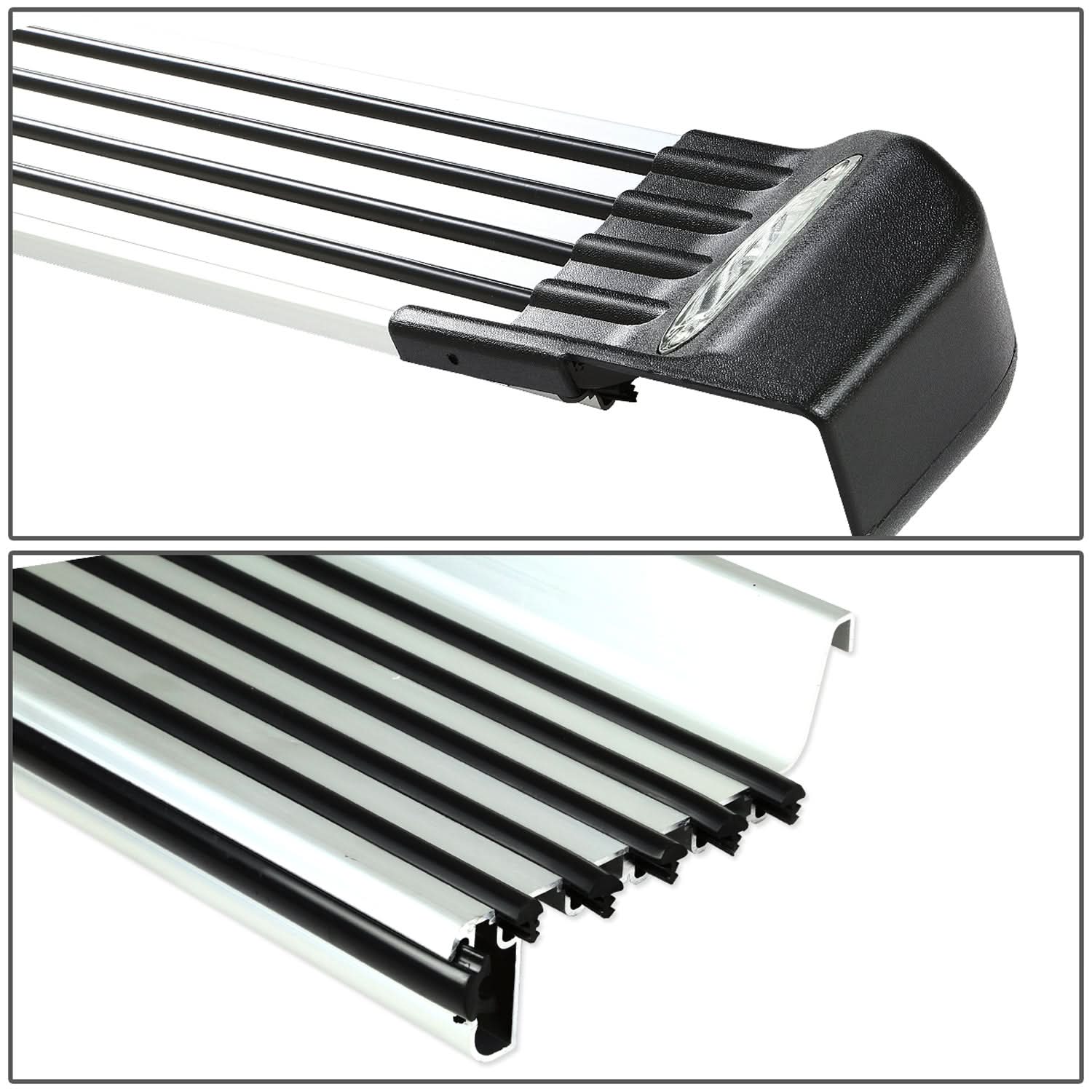 2008-2013 Toyota Highlander LED Running Boards Aluminum Black - Image 4
