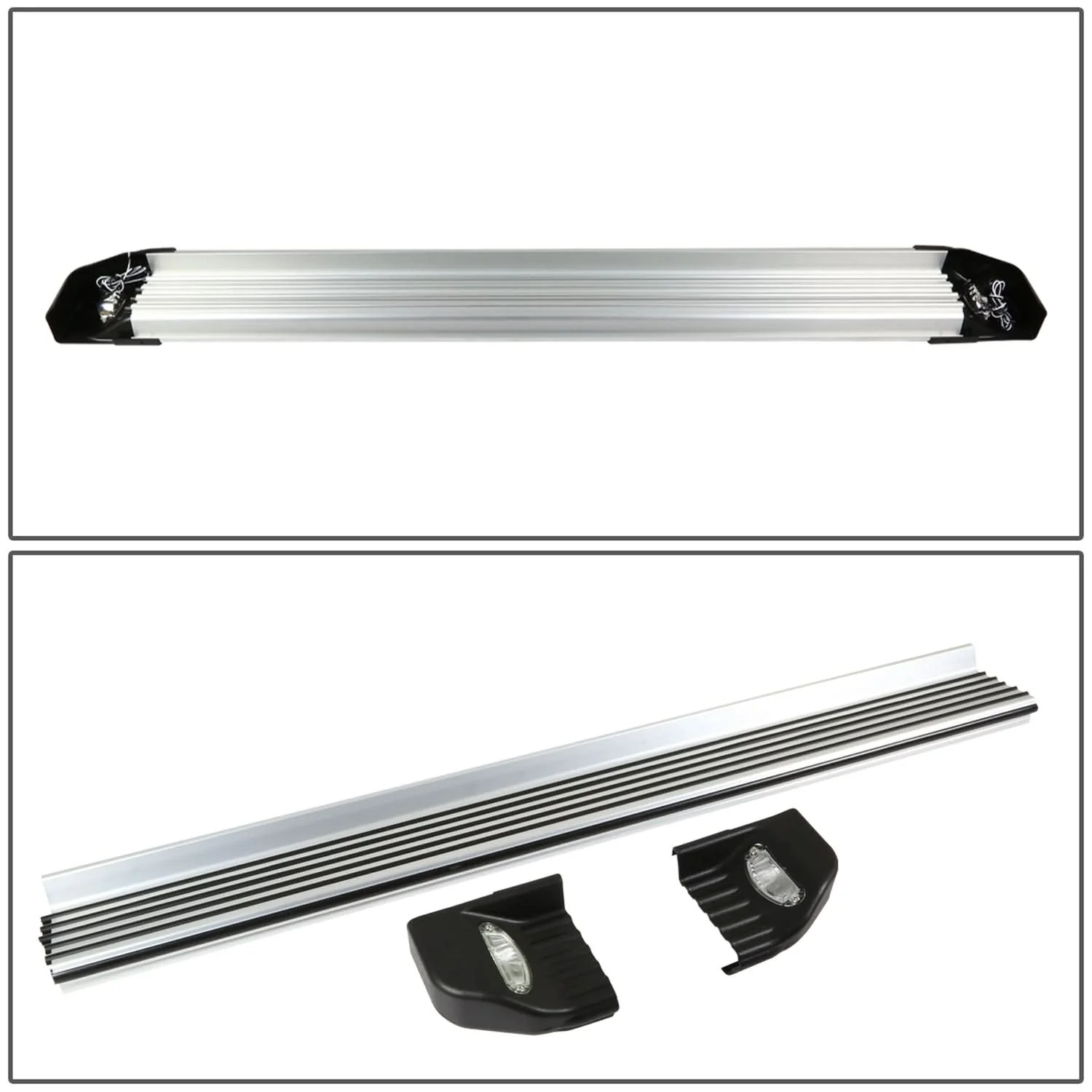 2008-2013 Toyota Highlander LED Running Boards Aluminum Black - Image 6