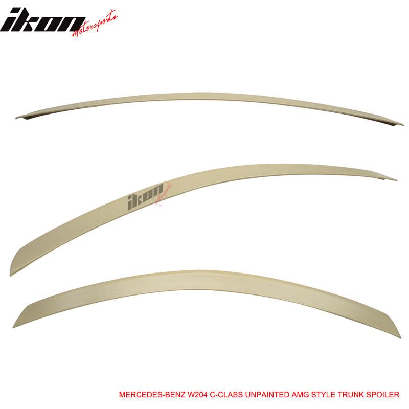 2008-2014 Benz C-Class W204 AMG Style Unpainted Trunk Spoiler Wing ABS - Image 5