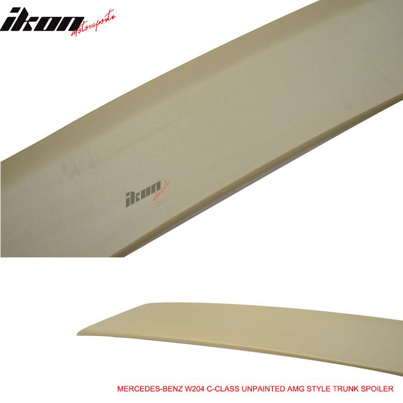2008-2014 Benz C-Class W204 AMG Style Unpainted Trunk Spoiler Wing ABS - Image 6
