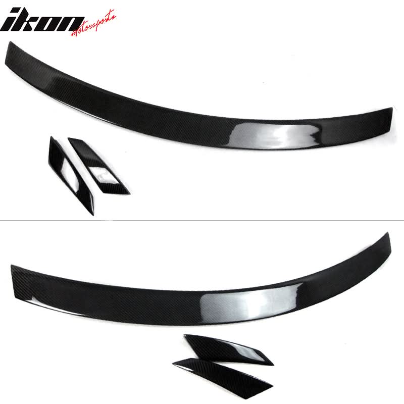 2008-2014 Benz C-Class W204 Sedan B Style Carbon Fiber CF Trunk Spoile - Image 4