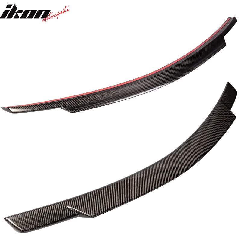 2008-2014 Benz C-Class W204 Sedan V Style Carbon Fiber Trunk Spoiler - Image 2