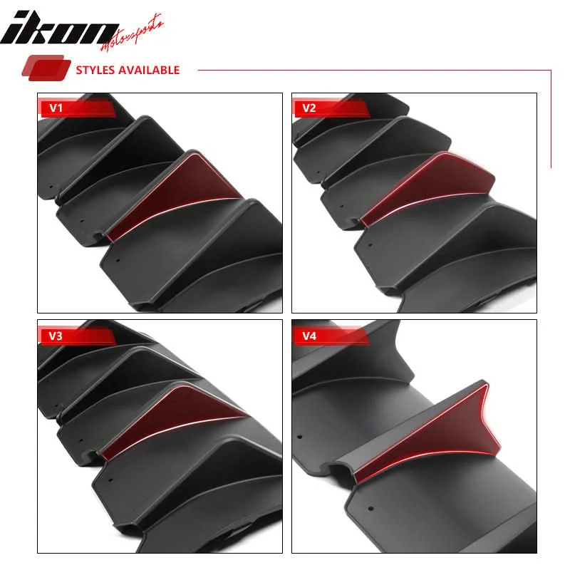 2008-2014 Challenger Front+Rear Bumper Cover+Fender Flares+V3 Diffuser - Image 12