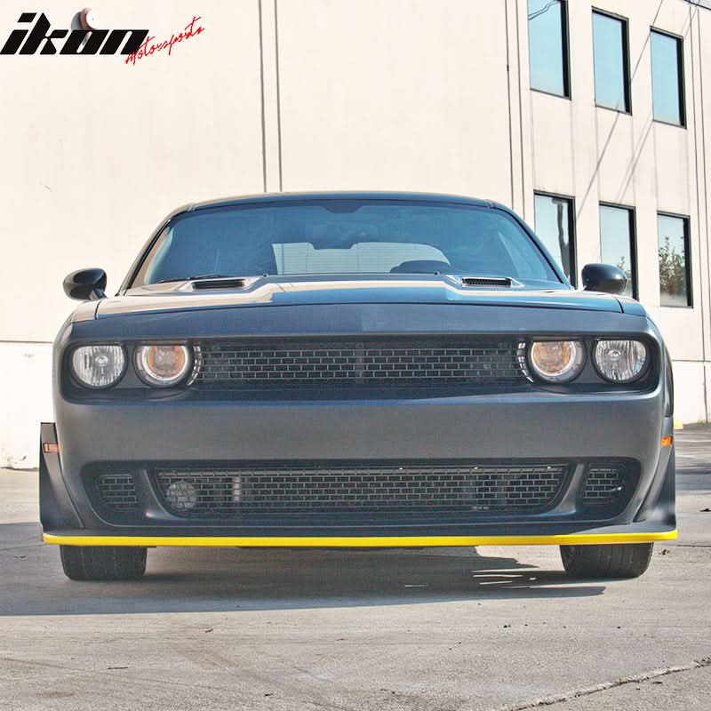 2008-2014 Challenger Front+Rear Bumper Cover+Fender Flares+V3 Diffuser - Image 4